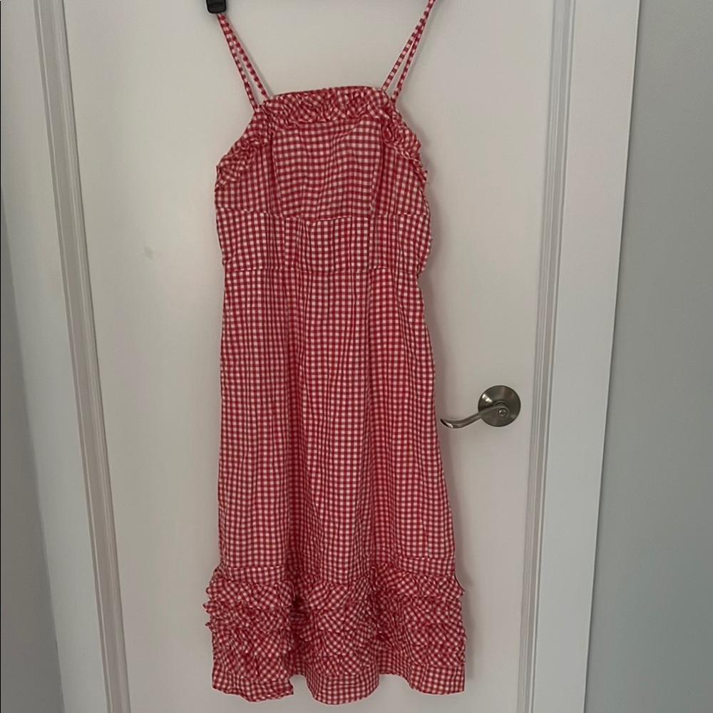 Red Gingham eShakti Wayward Fancies‎ women’s dress